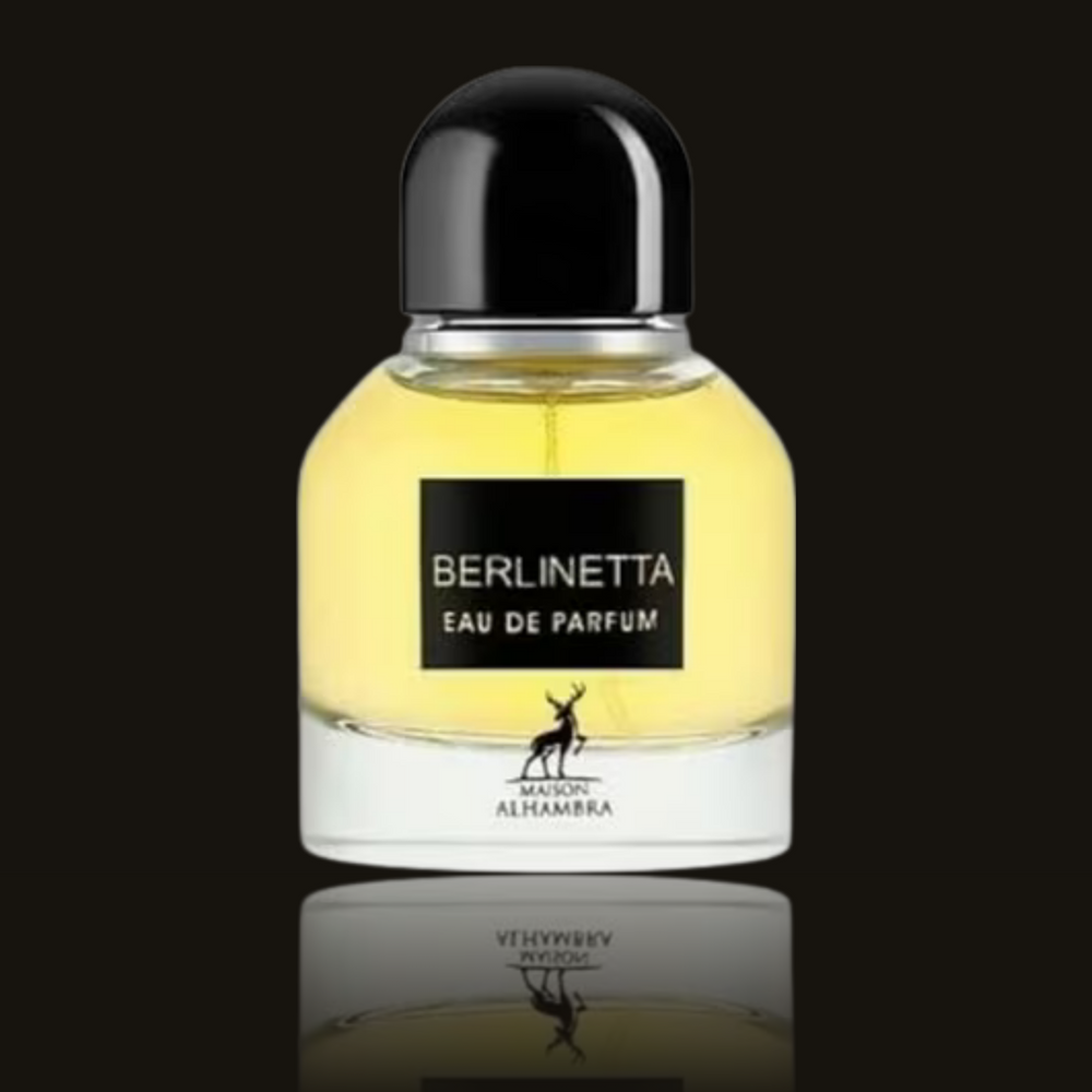 Maison Alhambra Berlinetta parfumeprøve i mørk flakon – Mandedufte.dk