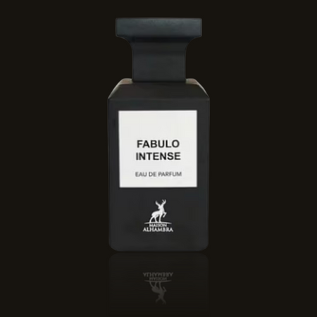 Maison Alhambra Fabulo Intense parfumeprøve i mørk flakon – Mandedufte.dk