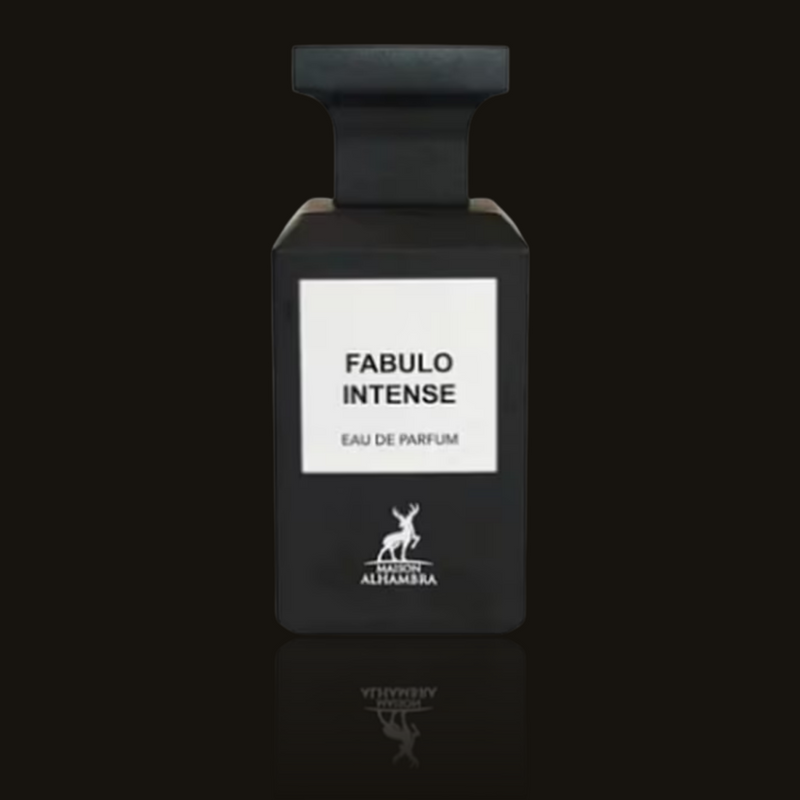 Maison Alhambra Fabulo Intense parfumeprøve i mørk flakon – Mandedufte.dk