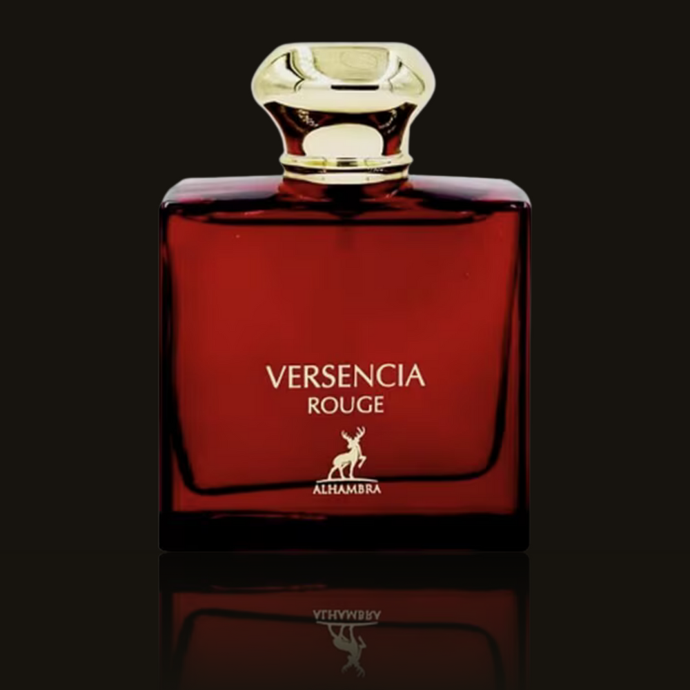 Maison Alhambra Versencia Rouge parfumeprøve i mørk flakon – Mandedufte.dk