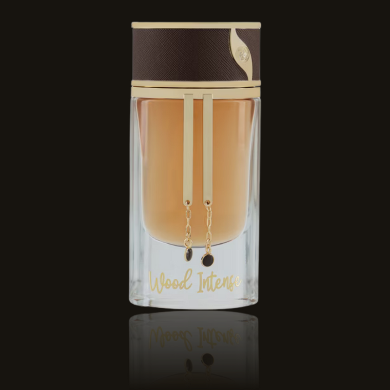 Maison Asrar Wood Intense parfumeprøve i mørk flakon – Mandedufte.dk