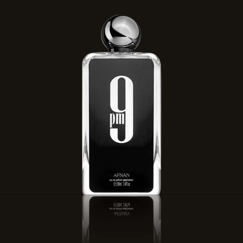Afnan 9 PM Black EDP parfumeprøve i mørk flakon – Mandedufte.dk