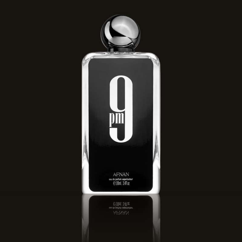 Afnan 9 PM Black EDP parfumeprøve i mørk flakon – Mandedufte.dk