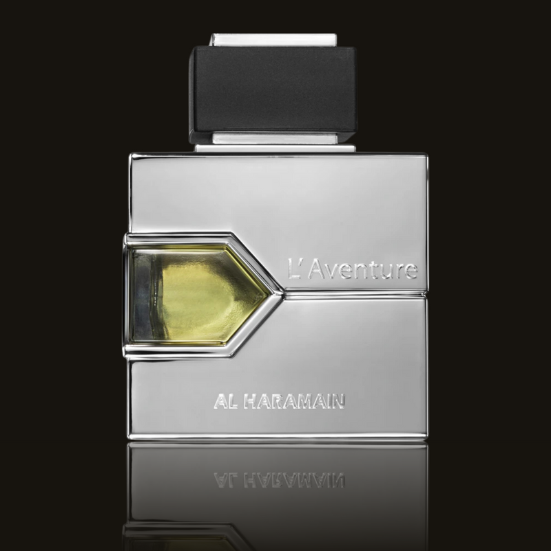 Al Haramain L'Aventure parfumeprøve i mørk flakon – Mandedufte.dk