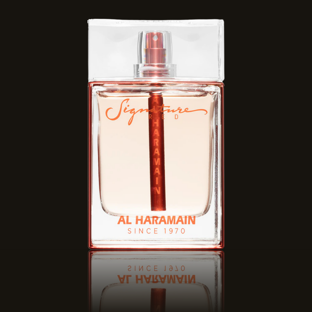 Al Haramain Signature Red EDP parfumeprøve i mørk flakon – Mandedufte.dk