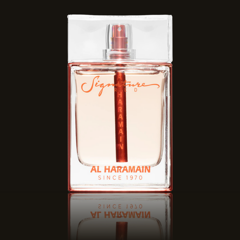 Al Haramain Signature Red EDP parfumeprøve i mørk flakon – Mandedufte.dk