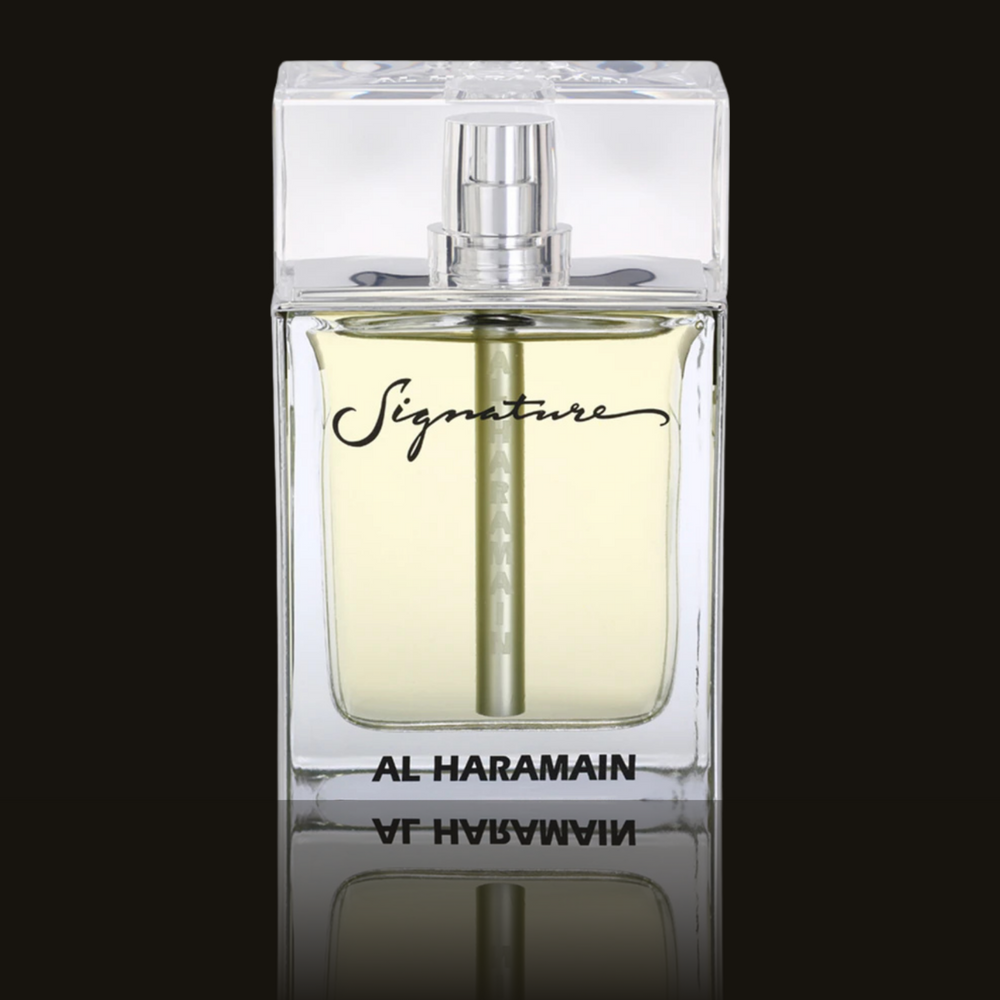 Al Haramain Signature Silver EDT parfumeprøve i mørk flakon – Mandedufte.dk