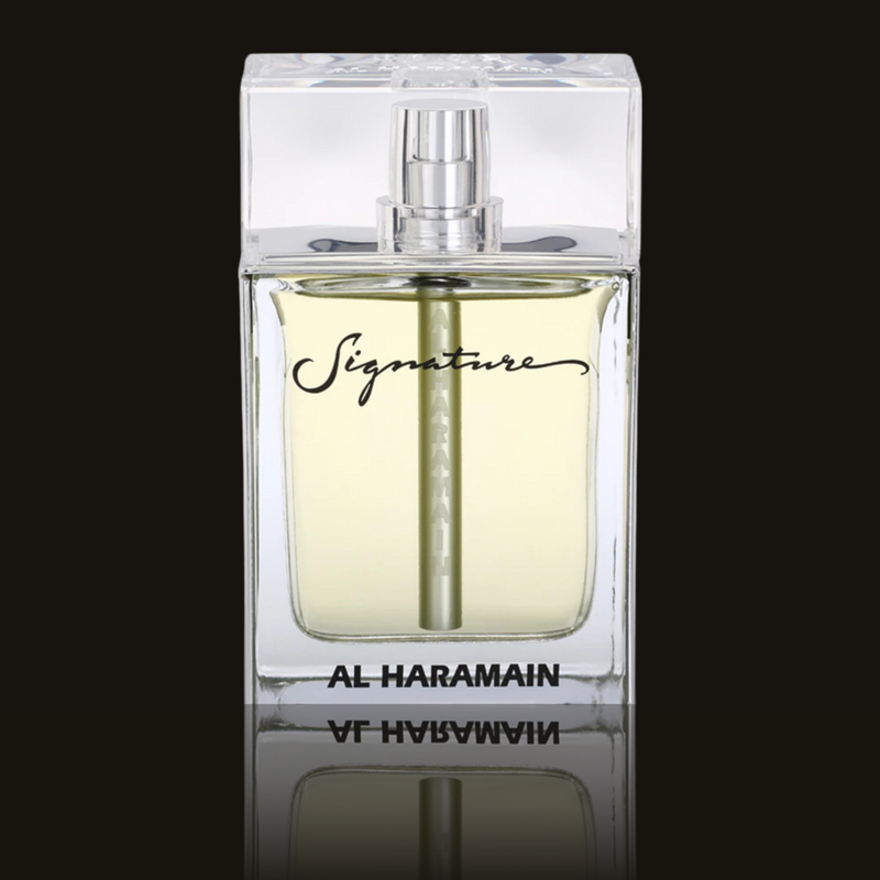 Al Haramain Signature Silver EDT parfumeprøve i mørk flakon – Mandedufte.dk