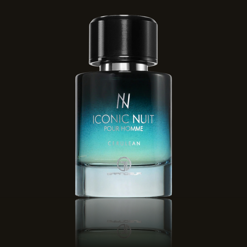 Grandeur Iconic Nuit Pour Homme parfumeprøve i mørk flakon – Mandedufte.dk