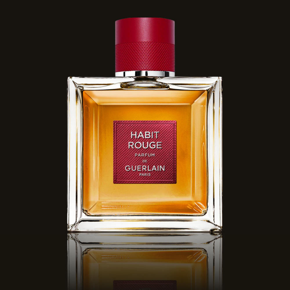 Guerlain Habit Rouge Parfum parfumeprøve i mørk flakon – Mandedufte.dk