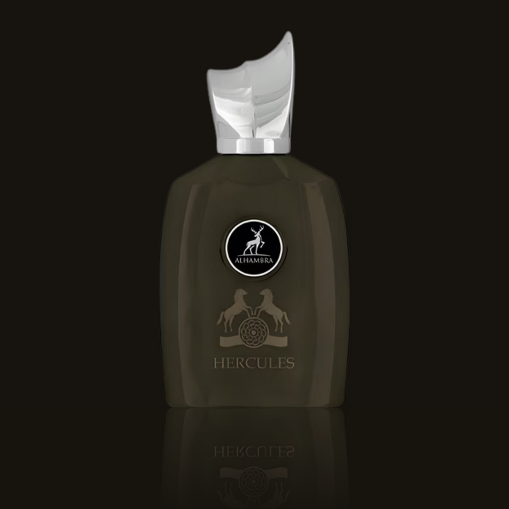 Maison Alhambra Hercules parfumeprøve i mørk flakon – Mandedufte.dk
