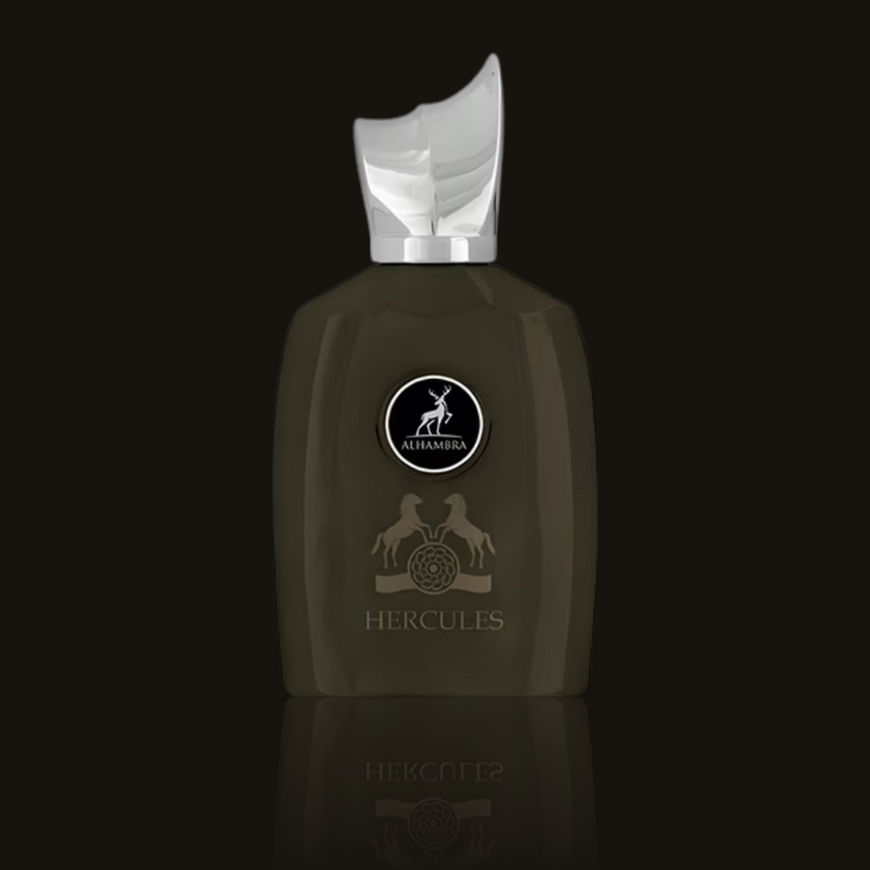 Maison Alhambra Hercules parfumeprøve i mørk flakon – Mandedufte.dk