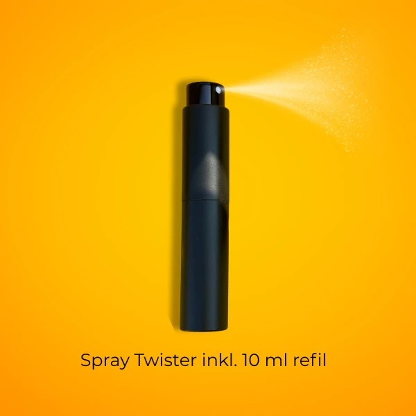 Mandedufte, parfumeprøve, luksus, Spray twister inkl. 10 ml refil.